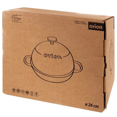 Gęsiarka Żeliwna z Pokrywką 2w1 Granatowa Litina Smalt 1,6 L ORION