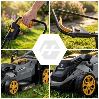 Kosiarka elektryczna lekka mocna z regulacją 1400W 34cm Humberg HM-612