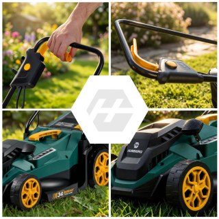 Kosiarka elektryczna lekka mocna z regulacją 1400W 34cm Humberg HM-612