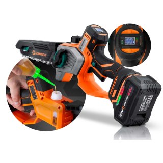 Piła łańcuchowa akumulatorowa 4.0Ah gałęziówka 10" 8" pilarka Humberg HM-437