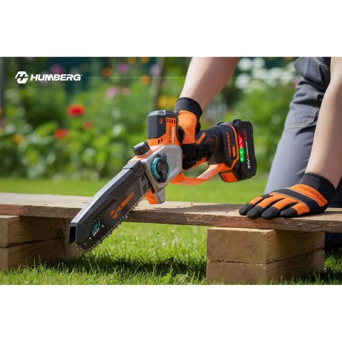 Piła łańcuchowa akumulatorowa 4.0Ah gałęziówka 10" 8" pilarka Humberg HM-437