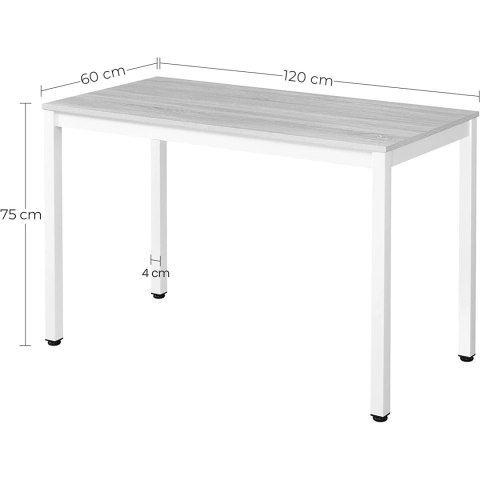 Zestaw Stół TESSA 120cm x 60cm - czarny / czarne nogi + 4 krzesła WAT czarne / nogi czarne
