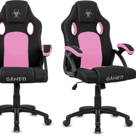 Fotel obrotowy do biurka CARRERA M PINK FABRIC