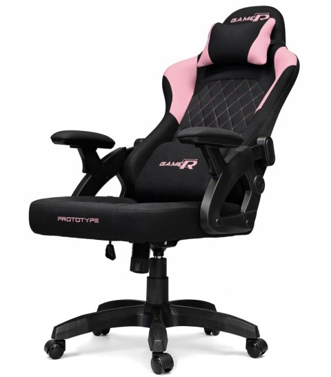 Fotel obrotowy gamingowy DESMO XL PINK FABRIC