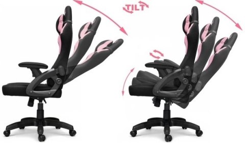 Fotel obrotowy gamingowy DESMO XL PINK FABRIC