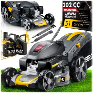 Kosiarka spalinowa z napędem 51 cm 70 l Honda 202cc 5,7KM + olej Humberg HM-603