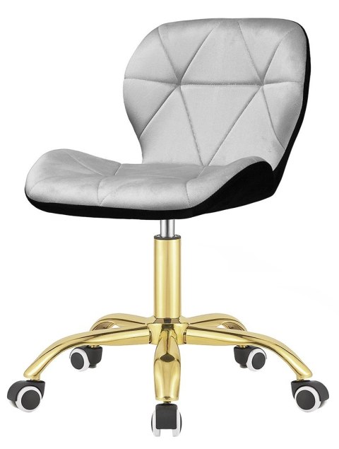 Krzesło obrotowe VASTO OFFICE VELVET BLACK + GREY GOLD