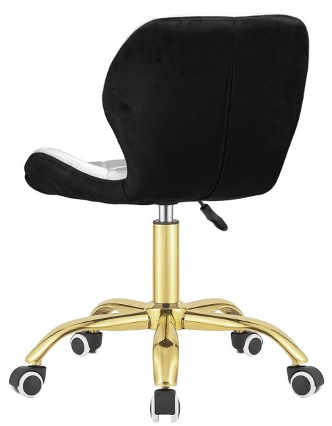 Krzesło obrotowe VASTO OFFICE VELVET BLACK + GREY GOLD