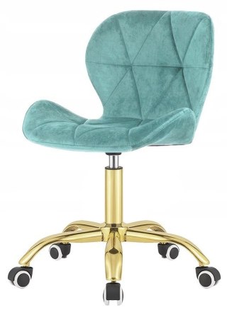 Krzesło obrotowe VASTO OFFICE VELVET LIGHT BLUE GOLD