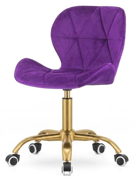 Krzesło obrotowe VASTO OFFICE VELVET PURPLE GOLD