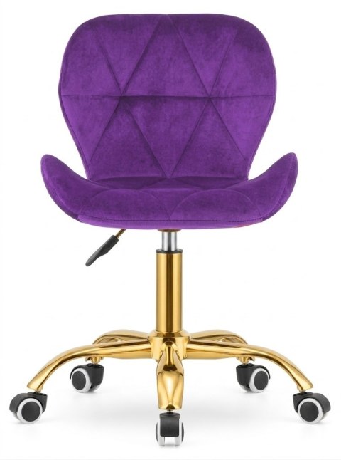 Krzesło obrotowe VASTO OFFICE VELVET PURPLE GOLD