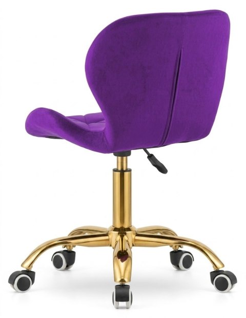 Krzesło obrotowe VASTO OFFICE VELVET PURPLE GOLD