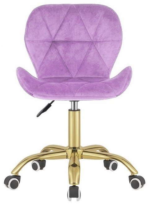 Krzesło obrotowe VASTO OFFICE VELVET VIOLET GOLD