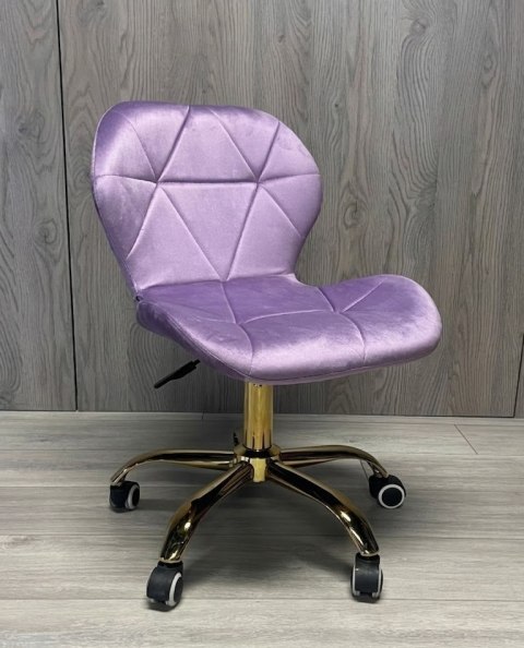 Krzesło obrotowe VASTO OFFICE VELVET VIOLET GOLD