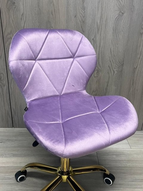 Krzesło obrotowe VASTO OFFICE VELVET VIOLET GOLD