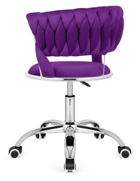 Krzesło obrotowe warkocz TRECCIA OFFICE PURPLE VELVET