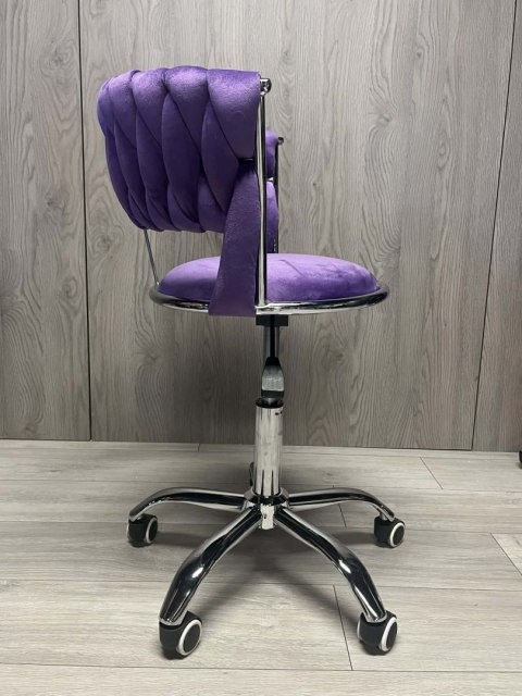Krzesło obrotowe warkocz TRECCIA OFFICE PURPLE VELVET
