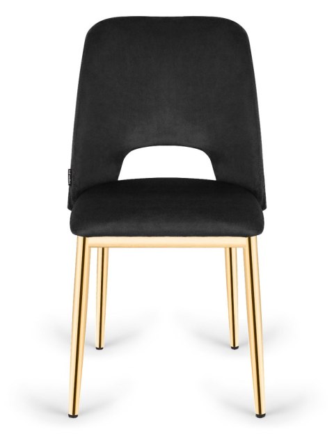 Krzesło tapicerowane GOTI BLACK VELVET GOLD