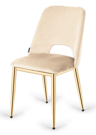 Krzesło tapicerowane GOTI CREAM VELVET GOLD