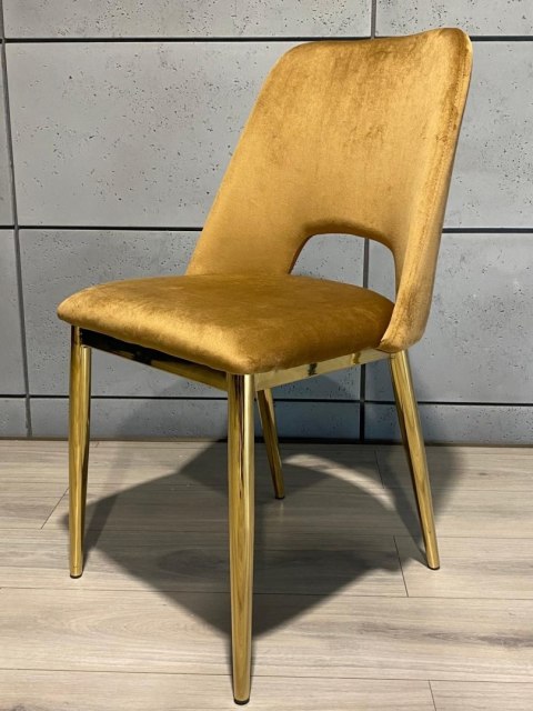 Krzesło tapicerowane GOTI TRUFLE VELVET GOLD II GATUNEK