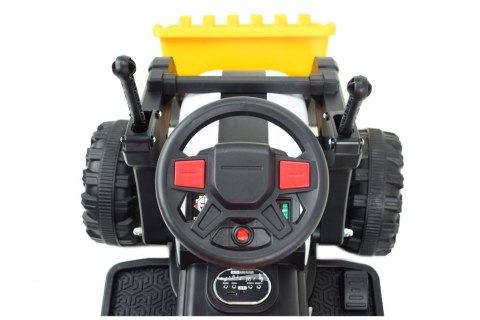 Super DWUSTRONNY traktor na akumulator ze spychaczem, koparką i przyczepą/BEJ1588
