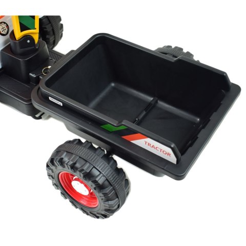 Super DWUSTRONNY traktor na akumulator ze spychaczem, koparką i przyczepą/BEJ1588