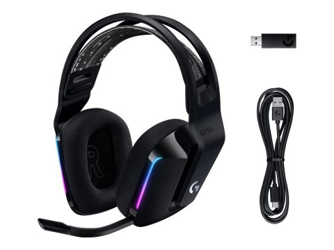 Logitech | Gaming Headset | G G733 | Wireless | Over-Ear | Noise canceling | Wireless | Black