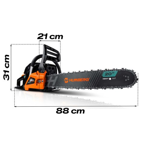 Piła spalinowa łańcuchowa pilarka do drewna 16" Humberg HM-660 + olej