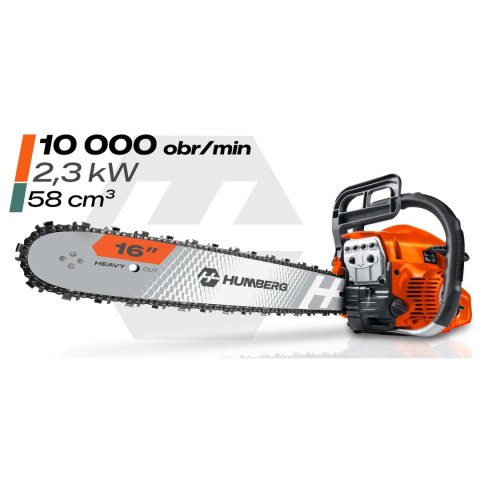 Piła spalinowa łańcuchowa pilarka do drewna 16" Humberg HM-661 + olej