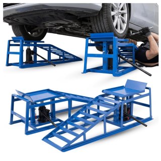 Rampy najazdowe hydrauliczne 2t komplet stalowe regulowane 23-34 cm