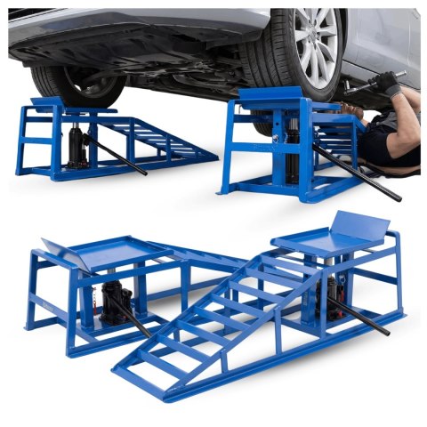 Rampy najazdowe hydrauliczne 2t komplet stalowe regulowane 23-34 cm