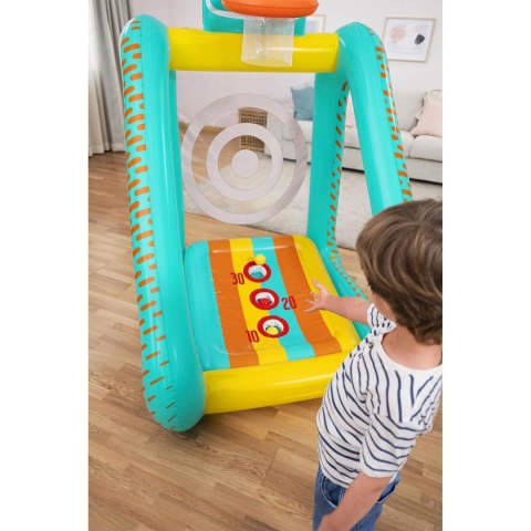 Dmuchana gra ogrodowa 3w1 koszykówka piłka nożna cel 127x109x178 cm Bestway 52813