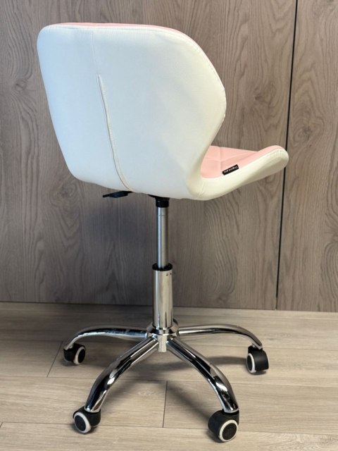 Krzesło obrotowe VASTO OFFICE PU PINK+WHITE II GATUNEK