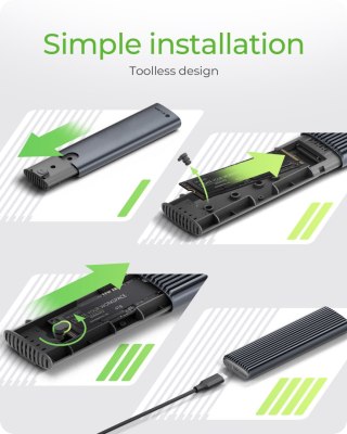 Raidsonic | M.2 NVMe and SATA SSD Enclosure via USB Type-C | IB-1808MCT-CU31
