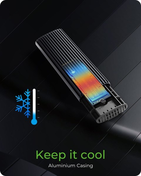 Raidsonic | M.2 NVMe and SATA SSD Enclosure via USB Type-C | IB-1808MCT-CU31
