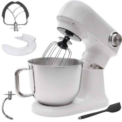 Robot planetarny kuchenny mikser z misą 5l 1500W silikonowa łopatka biały