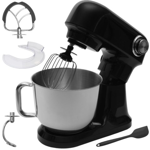 Robot planetarny kuchenny mikser z misą 5l 1500W silikonowa łopatka czarny