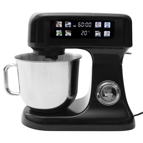 Robot planetarny mikser z misą 6l panel LED funkcja fermentacji i wbudowana waga kolor czarny