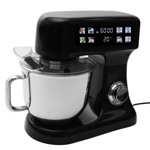 Robot planetarny mikser z misą 6l panel LED funkcja fermentacji i wbudowana waga kolor czarny