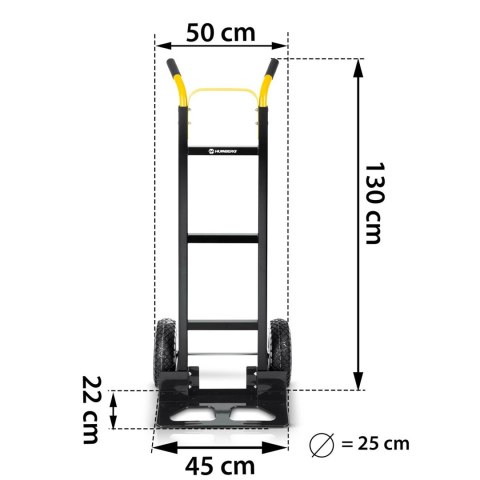 Wózek transportowy składany taczkowy młynarka magazynowy 250kg Humberg HM-516